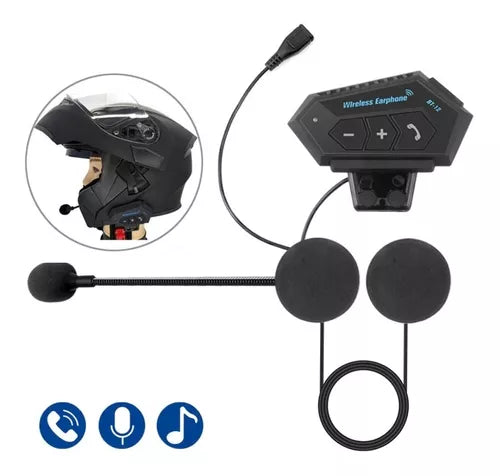 Intercomunicador Para Casco De Moto Auricular Bluetooth